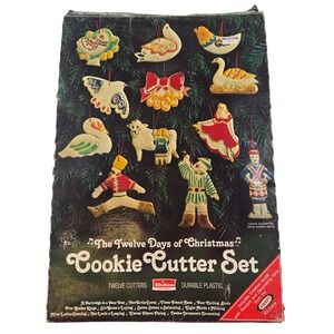 Vintage 12 Days of Christmas Cookie Cutter Set Chilton Kraft 12 Pc Boxed